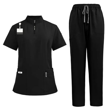 Medical Nurse Surgical Uniforms Woman Scrub Set