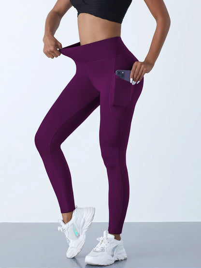High Waist Women's Tights With Pockets Push Up