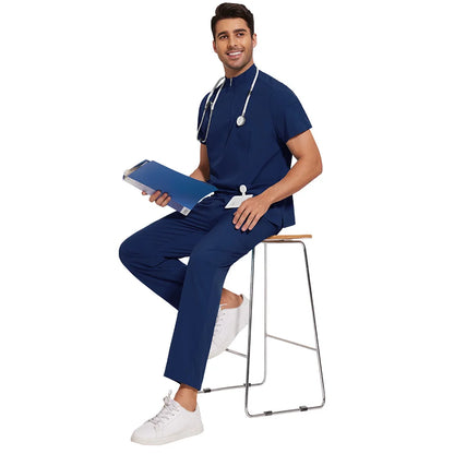 Medical Scrubs Short Sleeved Top+pants