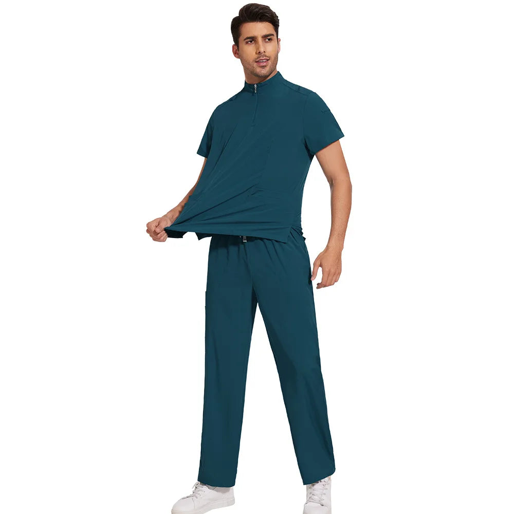 Medical Scrubs Short Sleeved Top+pants
