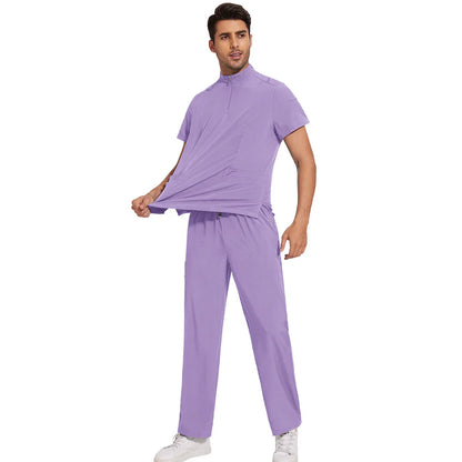 Medical Scrubs Short Sleeved Top+pants