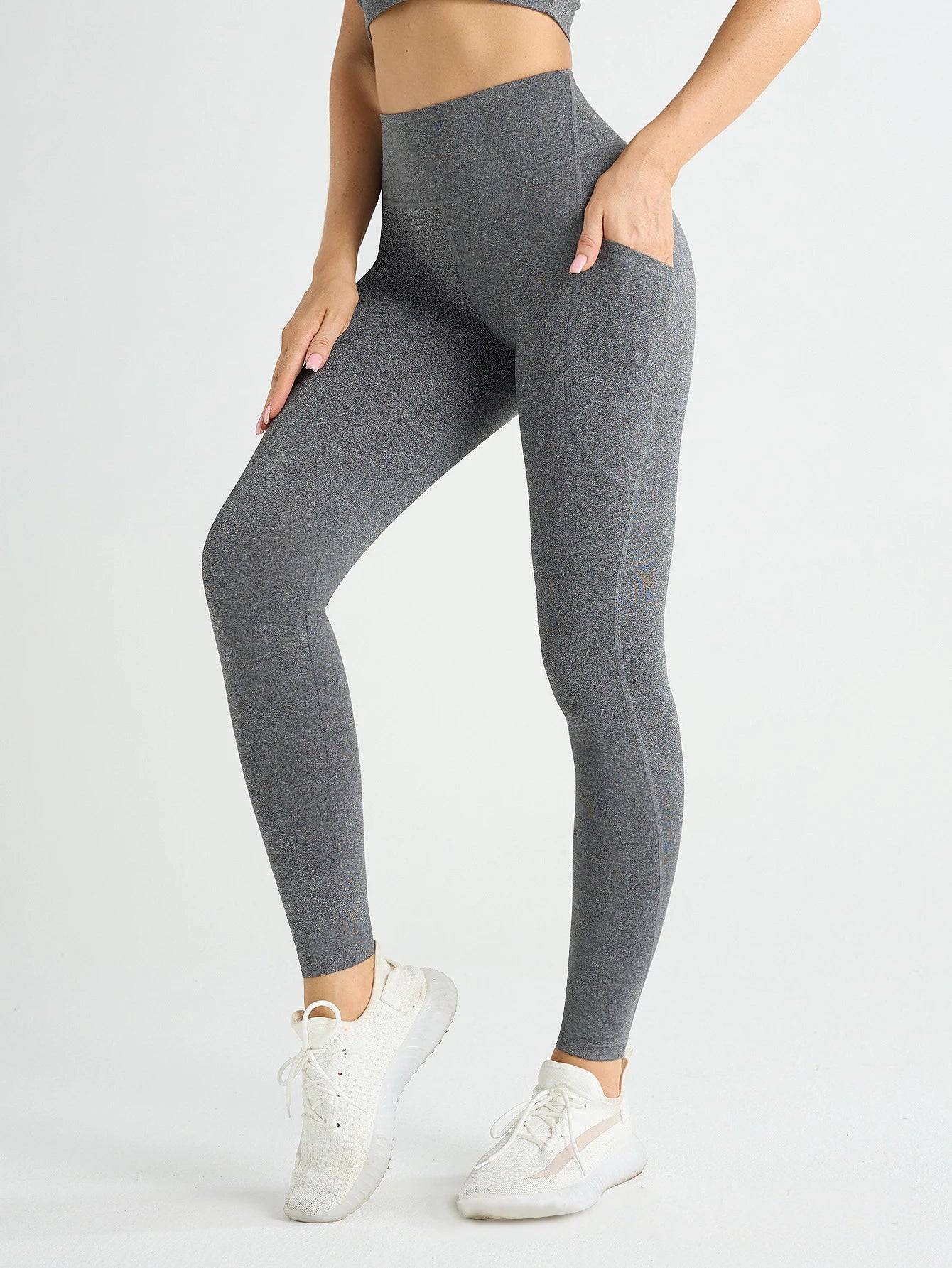 High Waist Women's Tights With Pockets Push Up