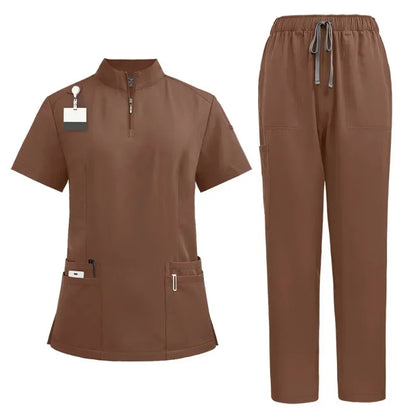 Medical Nurse Surgical Uniforms Woman Scrub Set