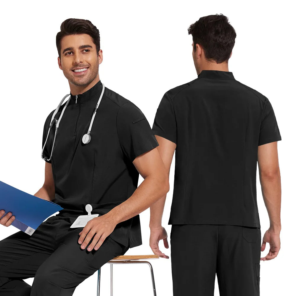 Medical Scrubs Short Sleeved Top+pants