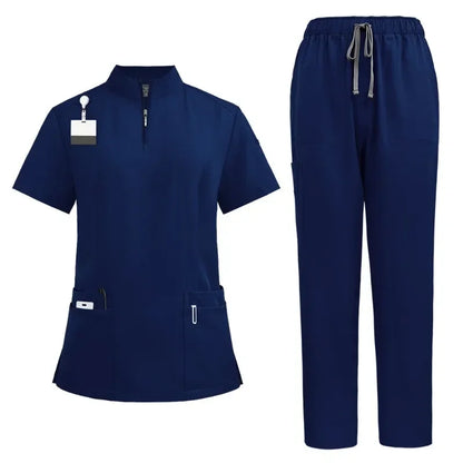 Medical Nurse Surgical Uniforms Woman Scrub Set