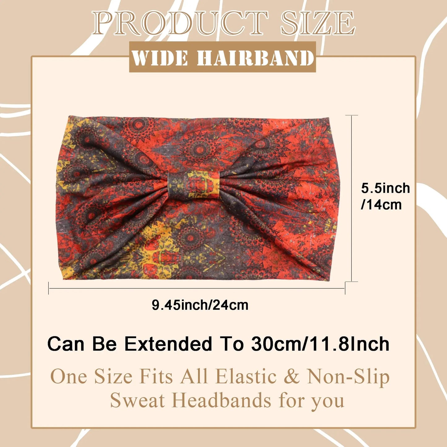 Boho Headbands for Women Knotted Wide