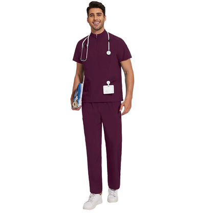 Medical Scrubs Short Sleeved Top+pants