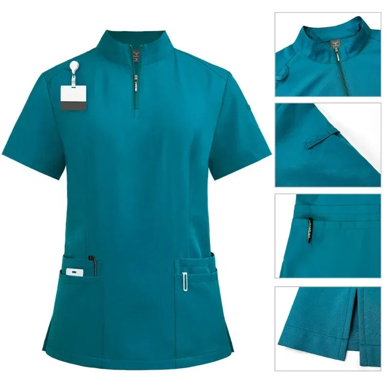 Medical Nurse Surgical Uniforms Woman Scrub Set