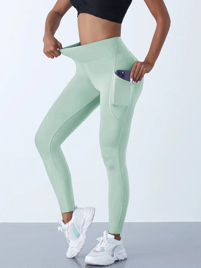 High Waist Women's Tights With Pockets Push Up