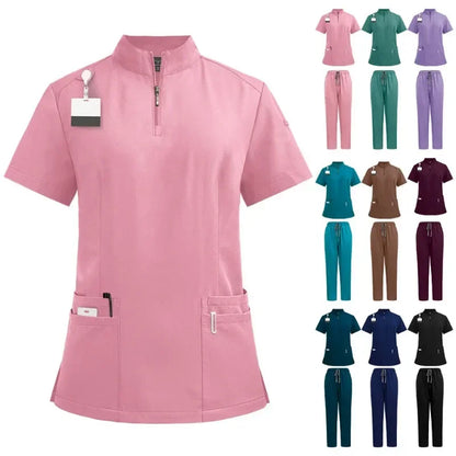 Medical Nurse Surgical Uniforms Woman Scrub Set