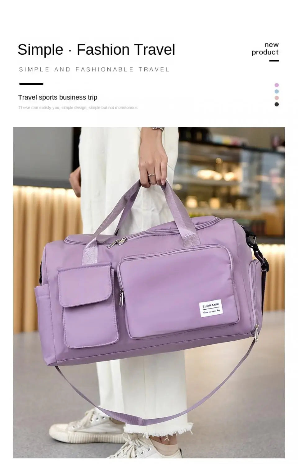 UNIXINU Carry On Travel Bag Large Capacity
