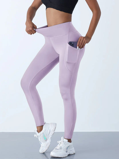 High Waist Women's Tights With Pockets Push Up