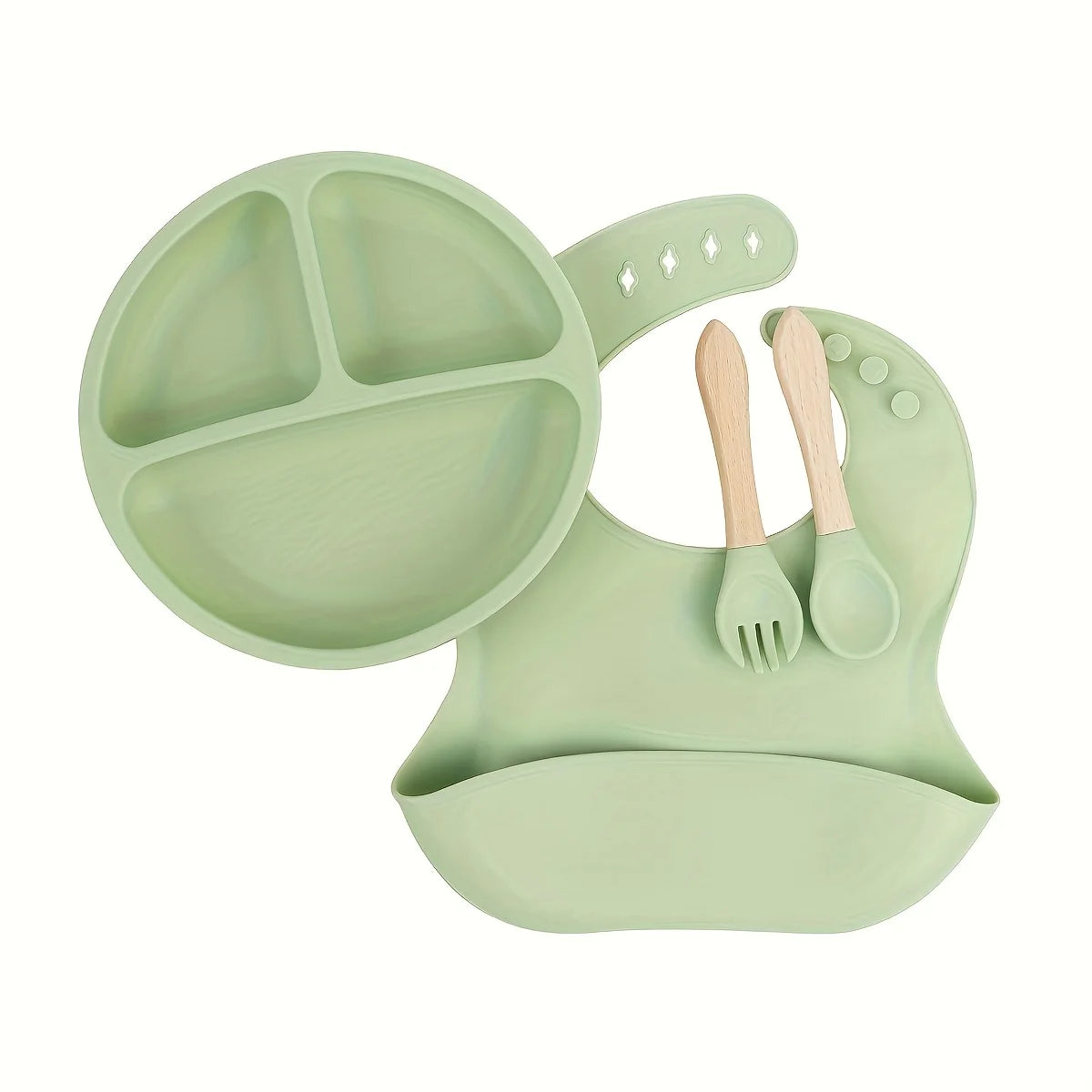 Silicone mother and baby set, cartoon weaning set for toddlers, BPA free, baby dinner plate, baby shower gift, holiday gift
