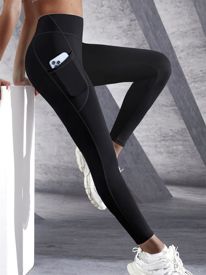 High Waist Women's Tights With Pockets Push Up