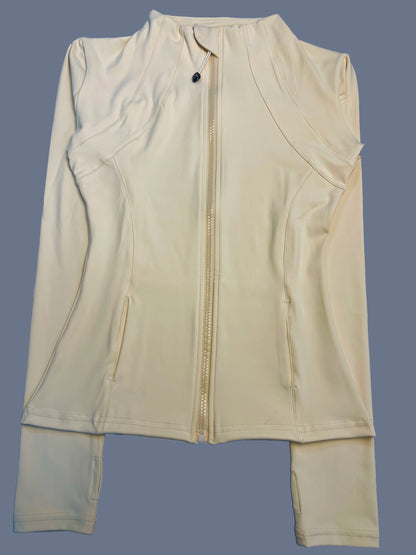 Quick Dry Collar Fitness Jacket For Women Slim-Fit Zipper