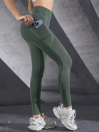 High Waist Women's Tights With Pockets Push Up