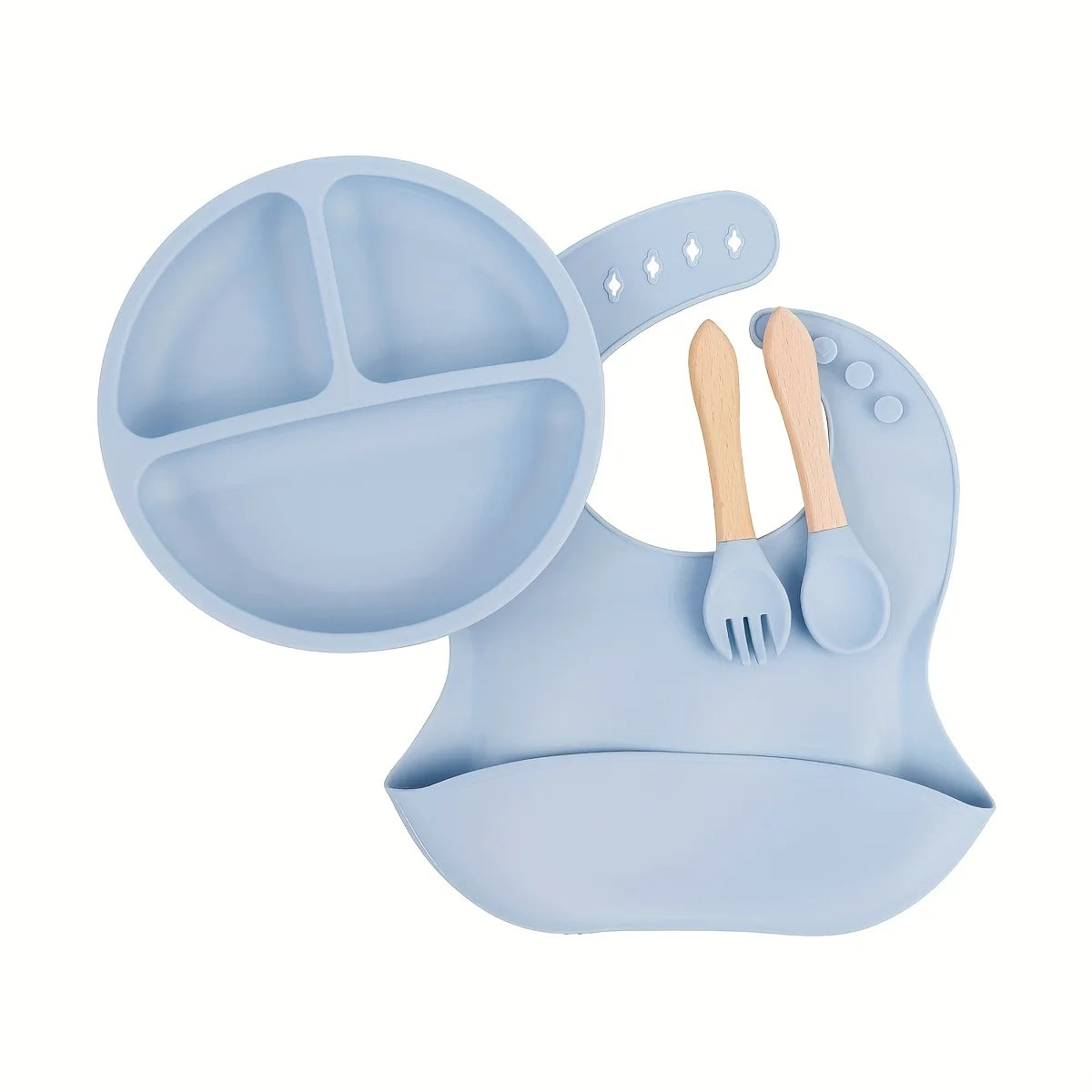 Silicone mother and baby set, cartoon weaning set for toddlers, BPA free, baby dinner plate, baby shower gift, holiday gift