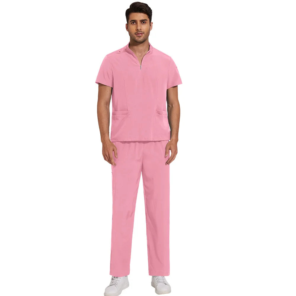 Medical Scrubs Short Sleeved Top+pants