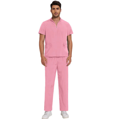 Medical Scrubs Short Sleeved Top+pants