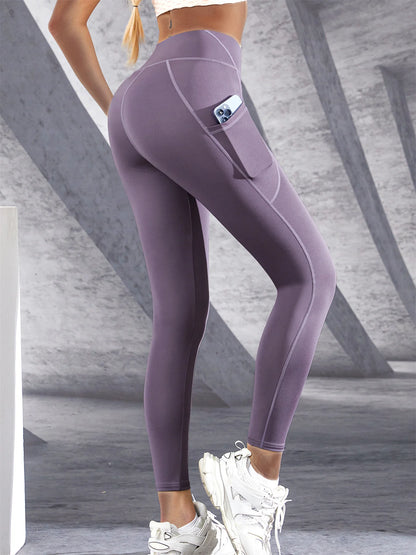 High Waist Women's Tights With Pockets Push Up