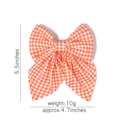 2Pcs/set Sweet Solid Bowknot Hair Clips for Women Girls Print Bows Hairpins Barrettes Duckbill Clip Headwear Hair Accessories